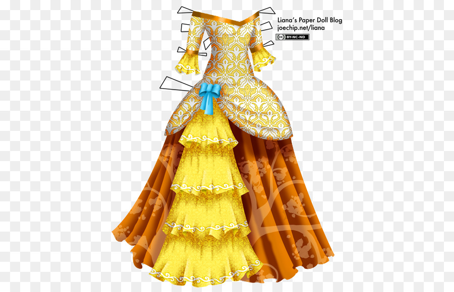 Muñeca De Papel，Vestido PNG