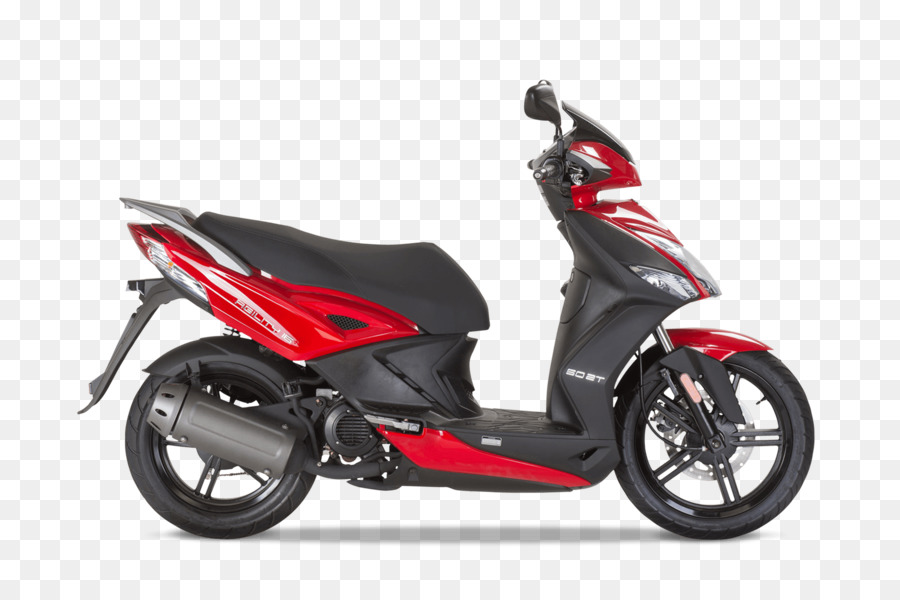 Motocicleta Roja Y Negra，Scooter PNG