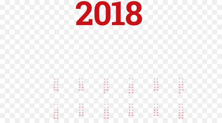 Calendario，2018 PNG