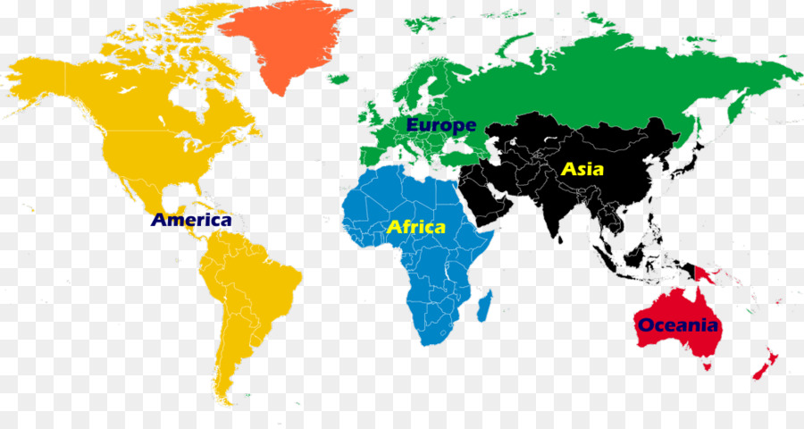 Mapa Mundial，Continentes PNG