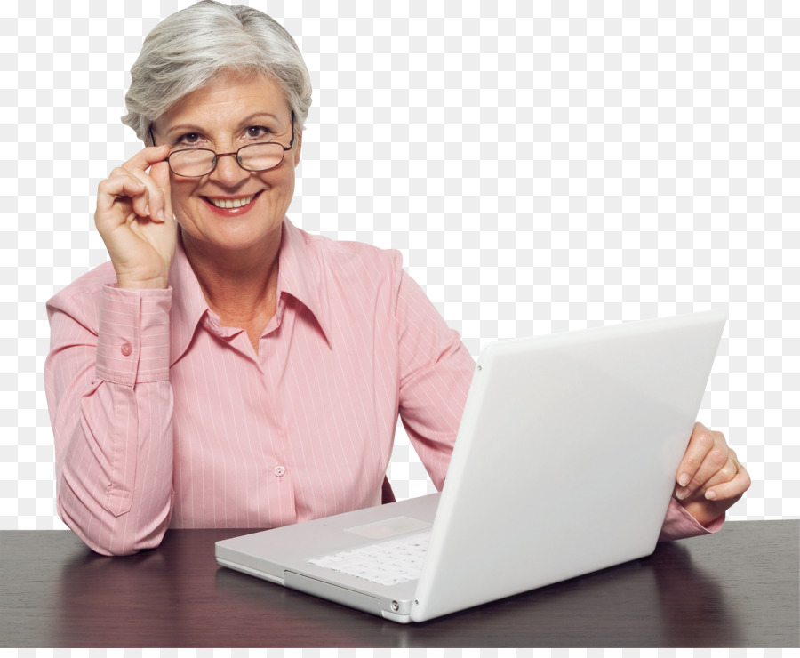 Mujer Con Computador Portatil，Anteojos PNG