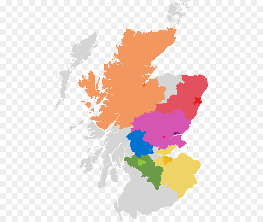 Mapa De Escocia，Regiones PNG