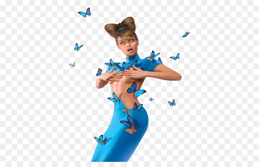 Mujer Con Mariposas，Mariposas PNG