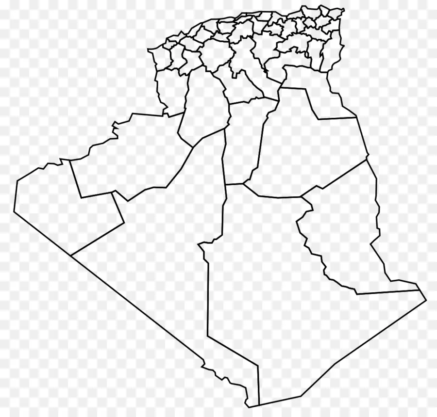 Argelia，Mapa En Blanco PNG