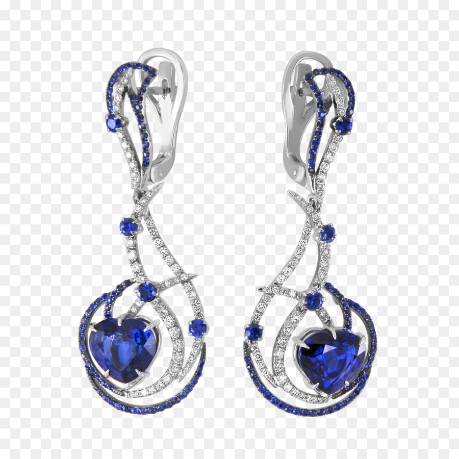 Pendientes Corazón Azul，Pendientes PNG