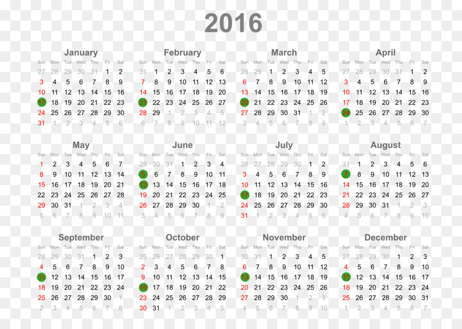 Calendario，2018 PNG