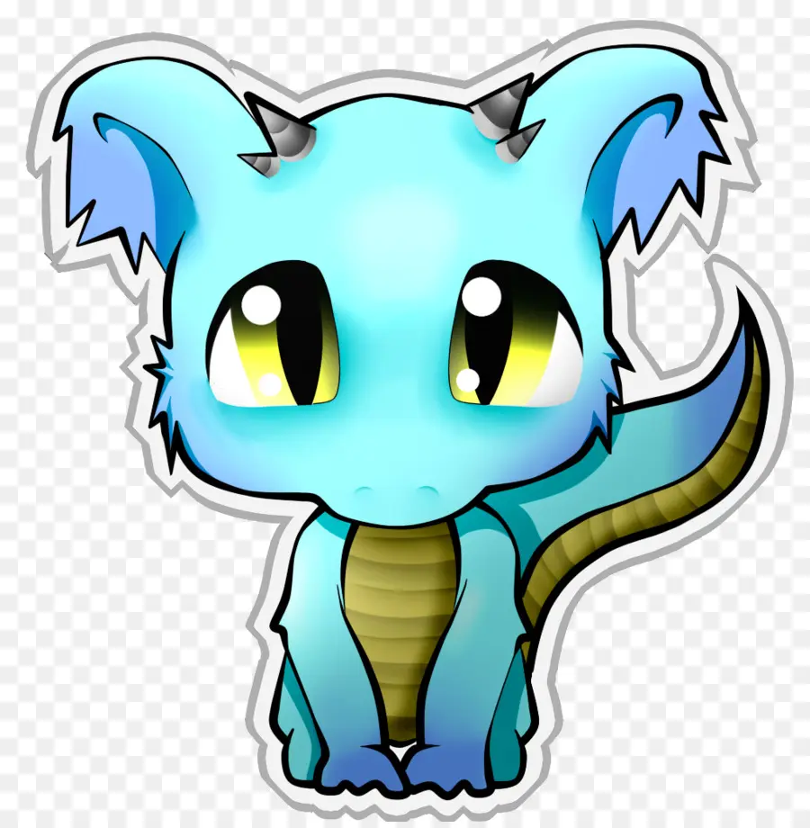 Dragón Lindo，Azul PNG