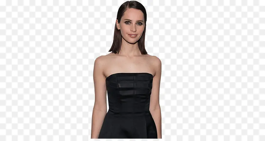 Mujer En Vestido Negro，Moda PNG