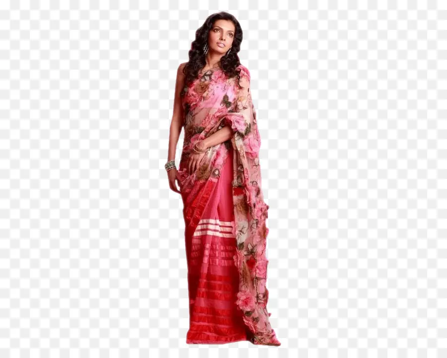 Sari Floral Rosa，Tradicional PNG