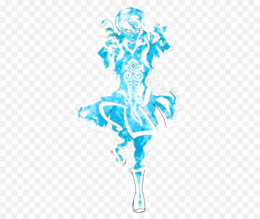 Personaje De Fantasía Azul，Magia PNG