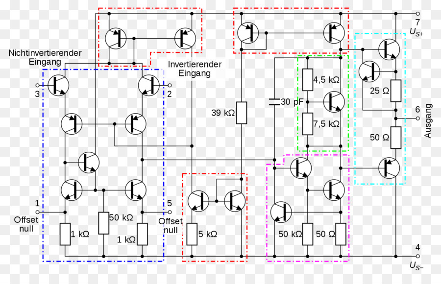 Amplificador Operacional，Diagrama De Circuito PNG