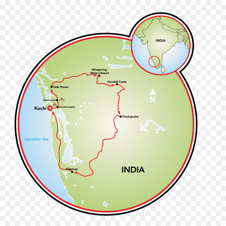 Mapa De La India，Cochín PNG