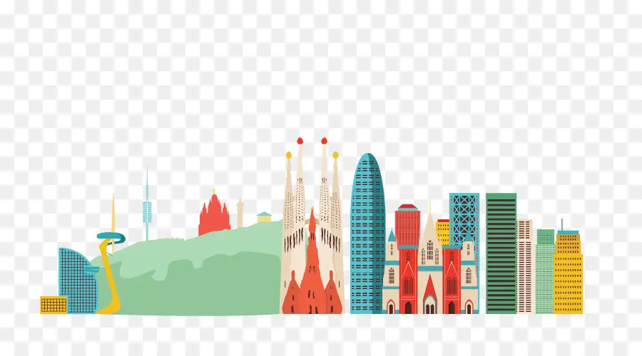 Barcelona Skyline，Guía PNG