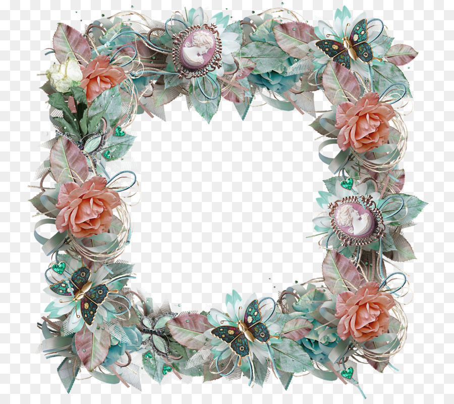 Marco Floral，Flores PNG