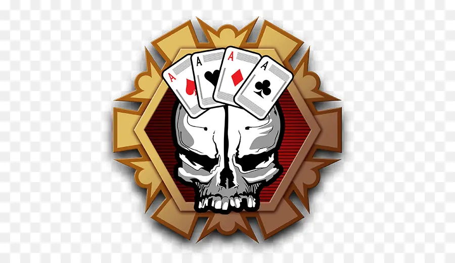 Calavera Con Cartas，Póker PNG