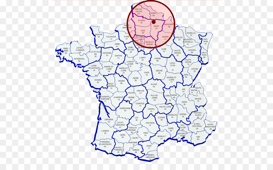 Las Regiones De Francia，Mapa PNG