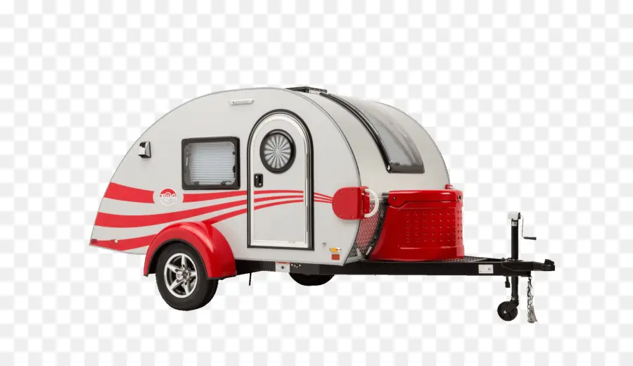 Remolque Rojo Y Blanco，Camper PNG