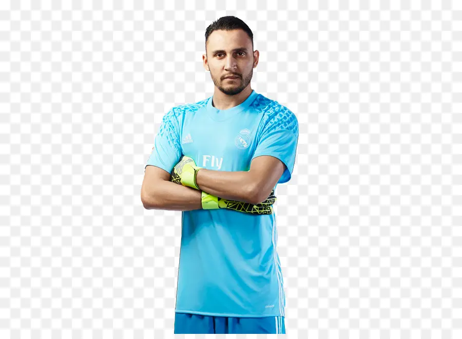 Portero En Camiseta Azul Claro，Futbolista PNG