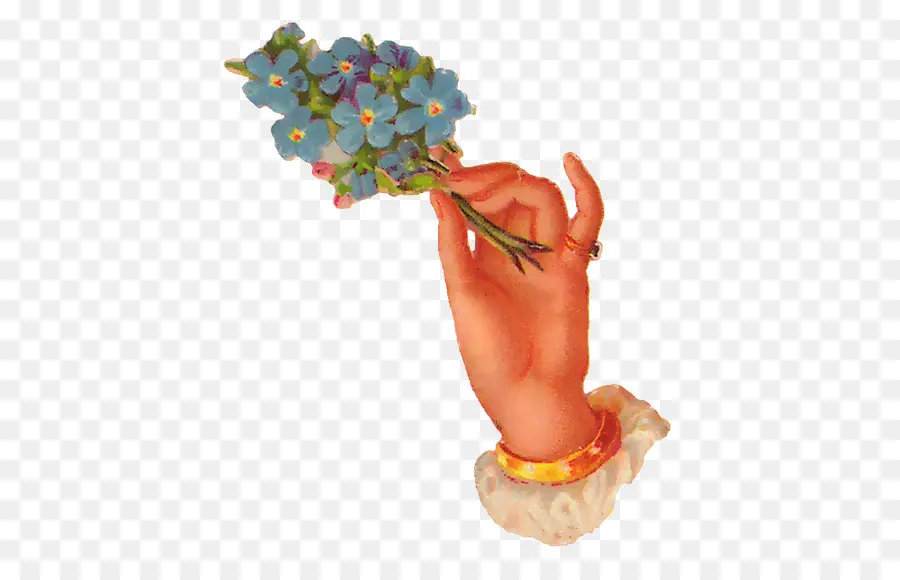 Mano Con Flores，Ramo PNG