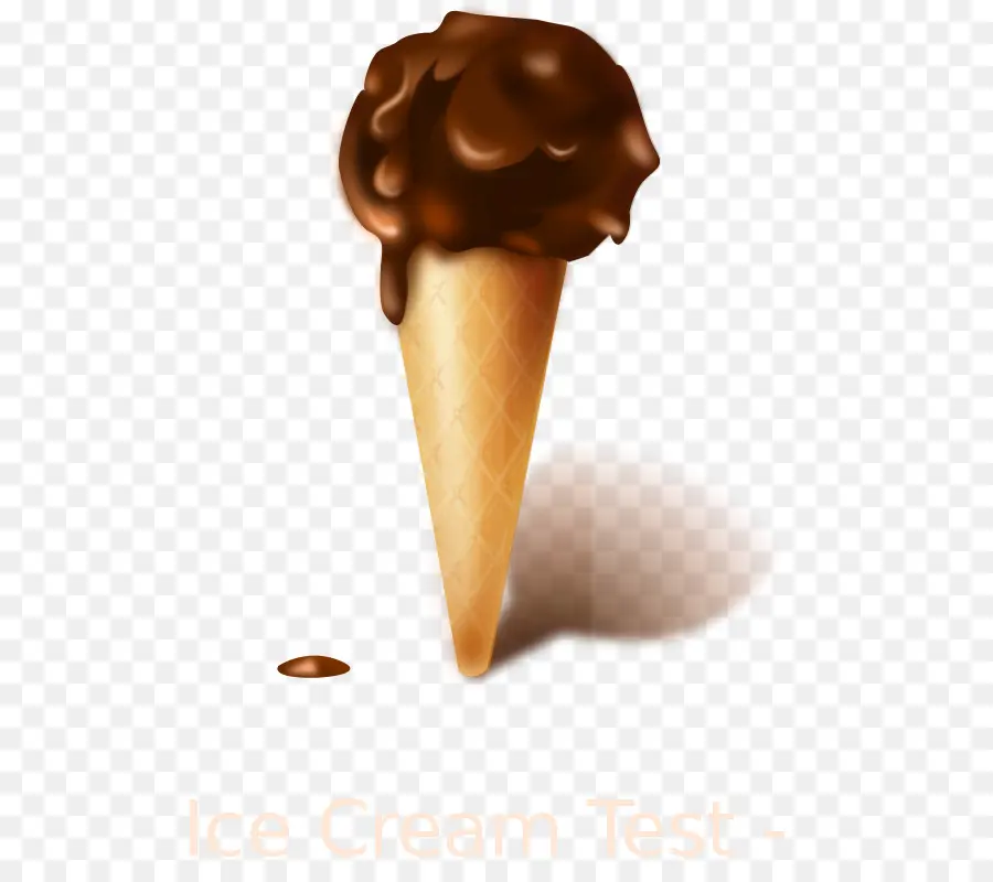 Helado De Chocolate，Cono PNG