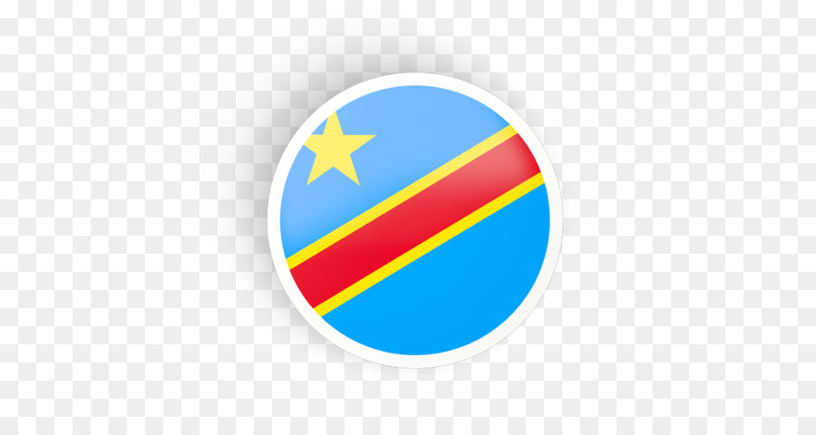 Bandera Azul Con Estrella Amarilla Y Franja Roja，República Democrática Del Congo PNG