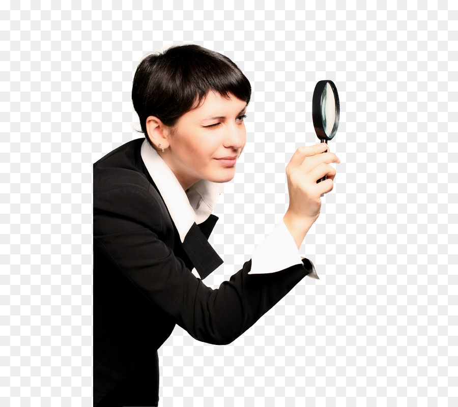 Mujer Con Lupa，Inspección PNG