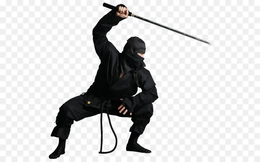 Ninja Con Espada，Negro PNG