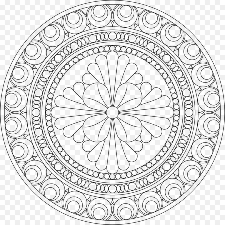 Mandala，Libro De Colorear PNG