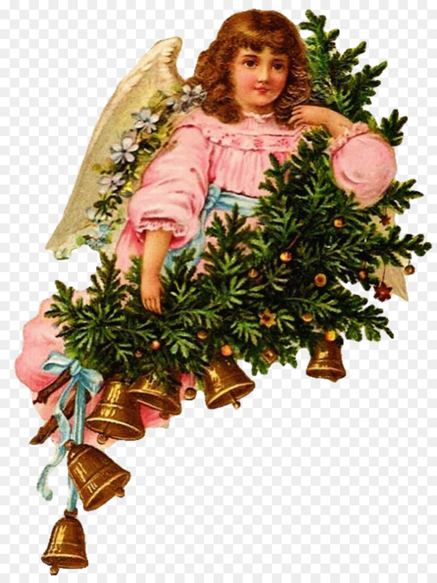 ángel Con Campanas，Navidad PNG