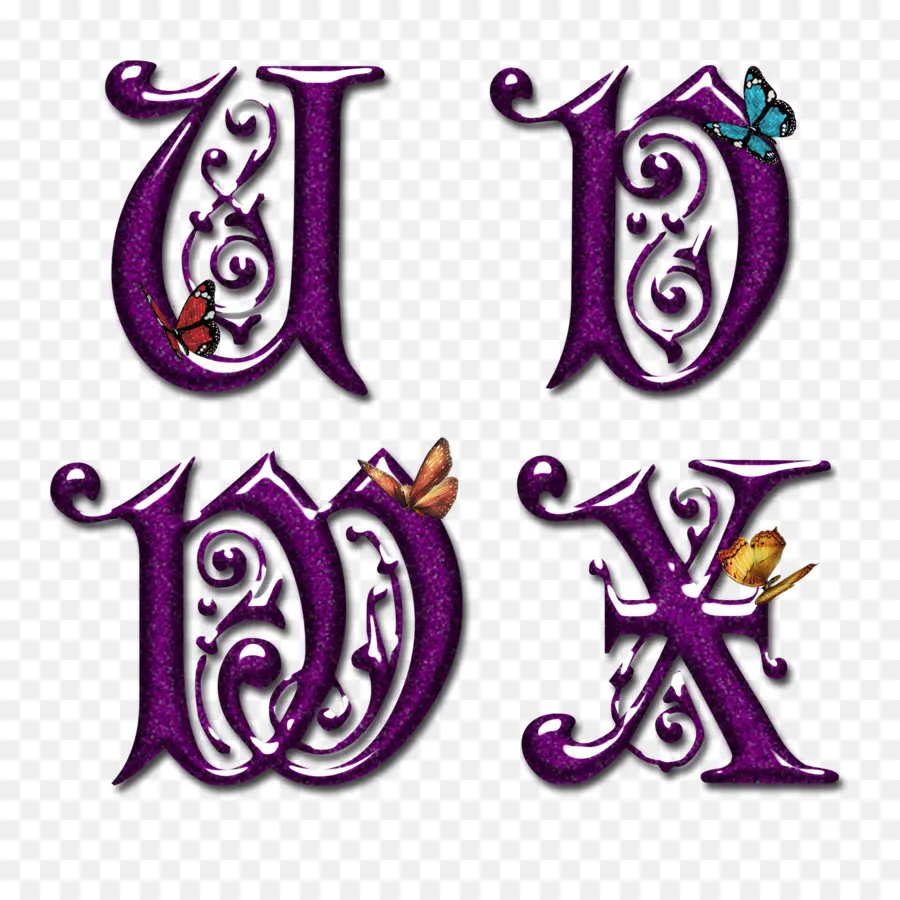 Letras Moradas，Decorativo PNG