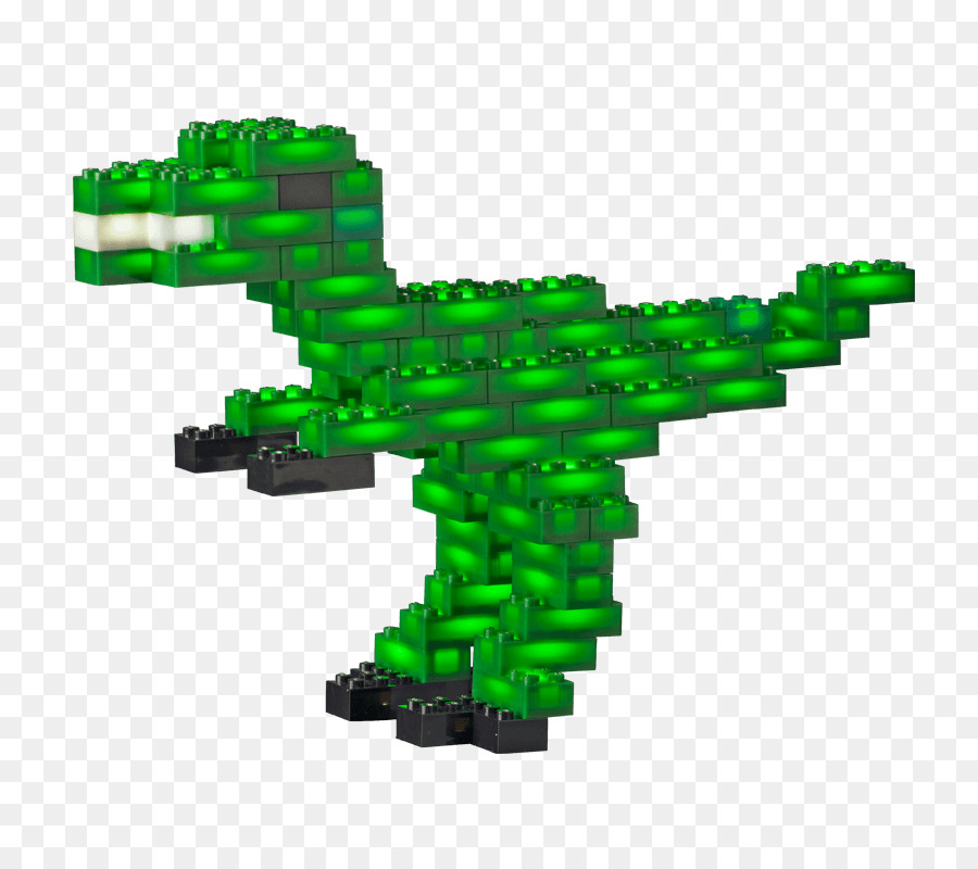 Dinosaurio Lego，Verde PNG