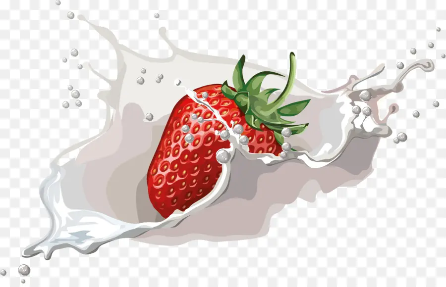 Fresa En Leche，Fruta PNG