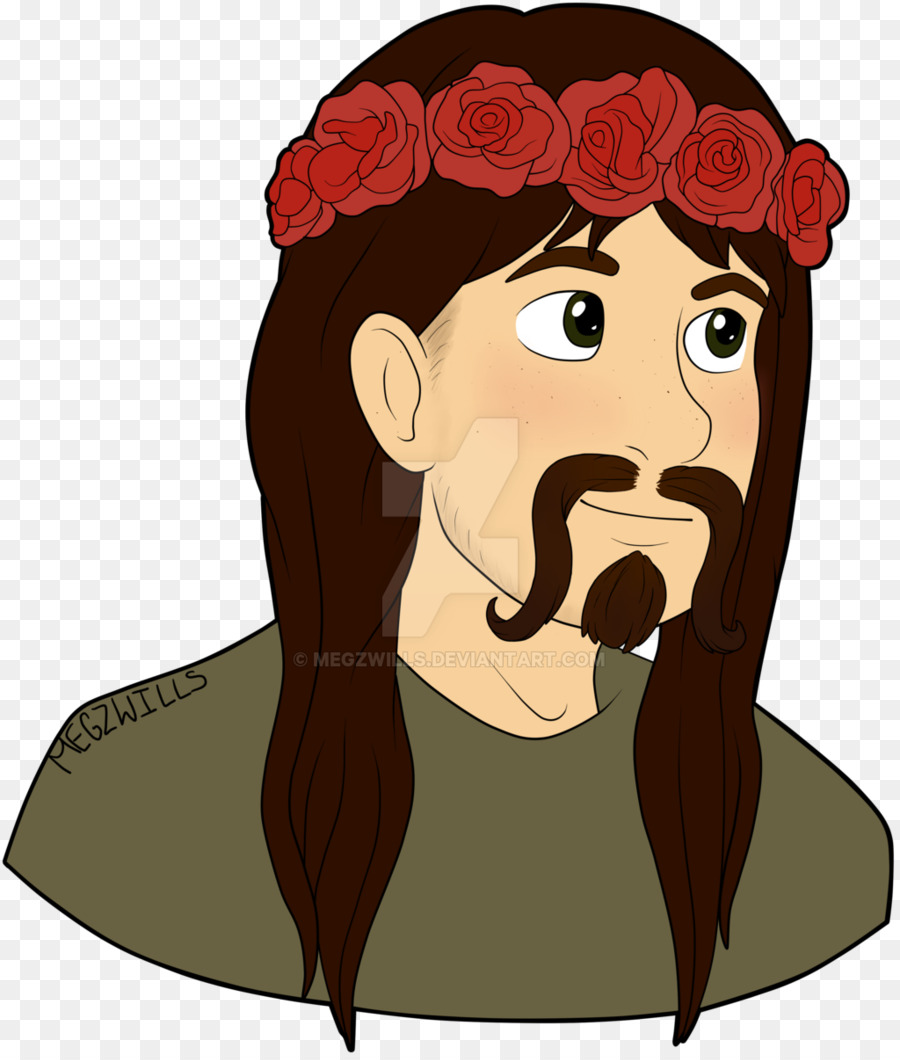 Hombre Con Corona De Flores，Corona De Flores PNG