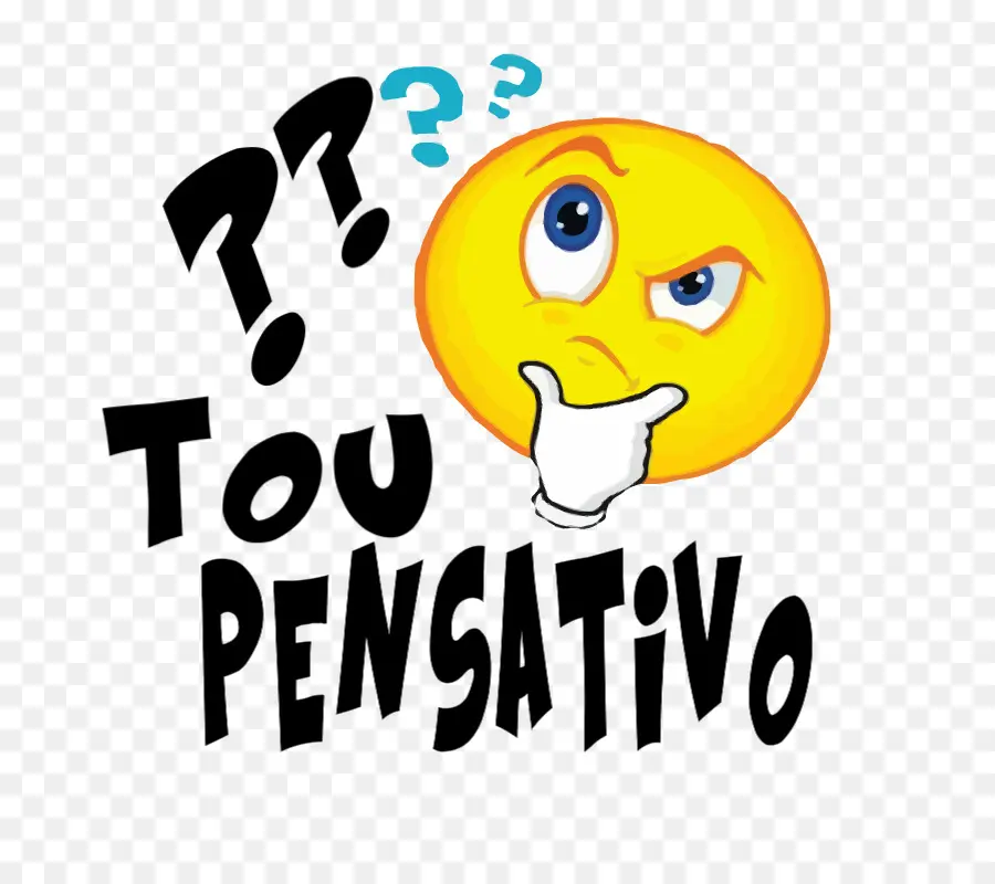 Emoji Pensando，Signos De Interrogación PNG