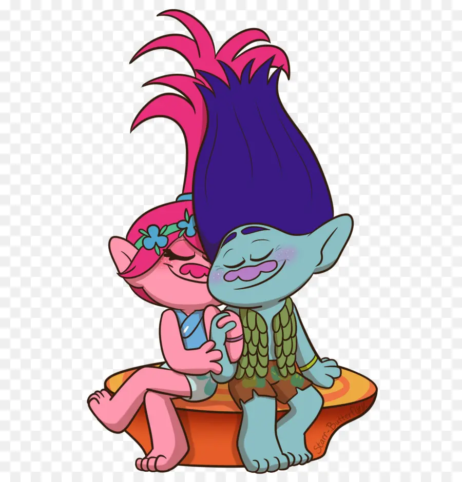 Los Trolls，Colores Verdaderos PNG