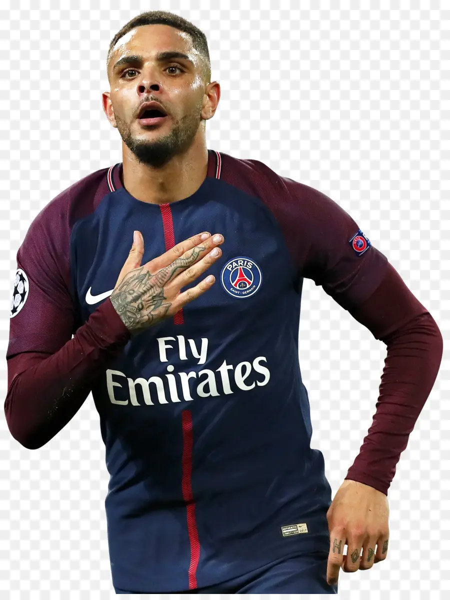 Jugador De Fútbol Con Camiseta Del Psg，Fútbol Americano PNG