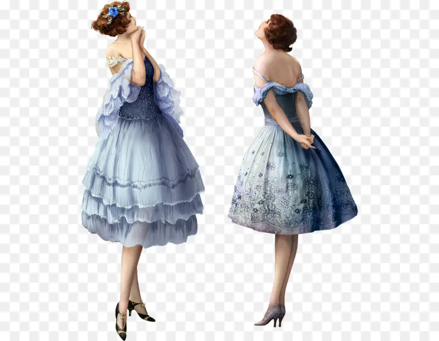 Vestidos Vintage，Moda PNG