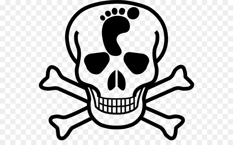 Cráneo Y Huesos，Cráneo Y Bandera Pirata PNG