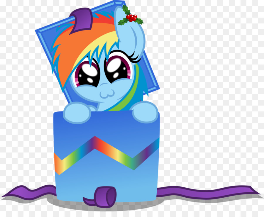 Pony Azul，Caja De Regalo PNG