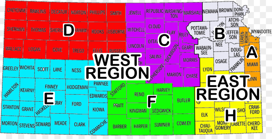 Kansas，Mapa PNG