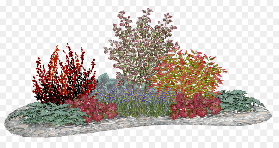 Jardín De Flores，Rojo PNG