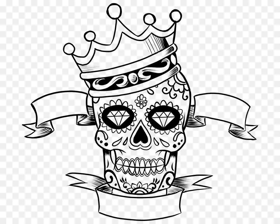 Calavera，Libro De Colorear PNG