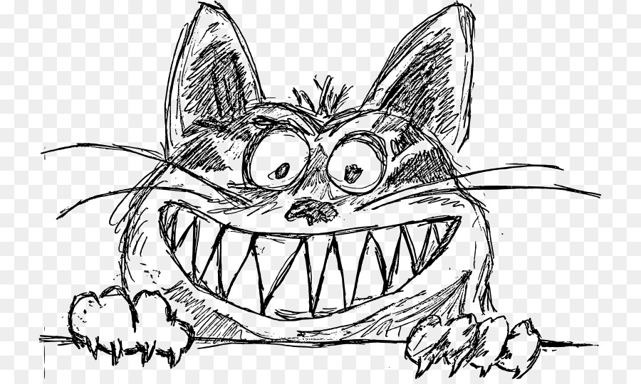 Gato Sonriente，Bosquejo PNG