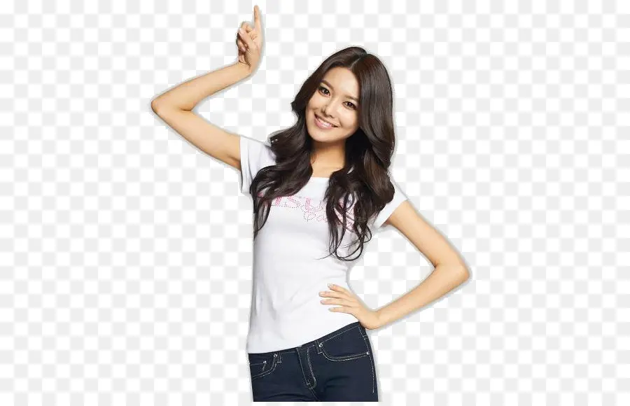 Mujer Sonriente，Pose PNG