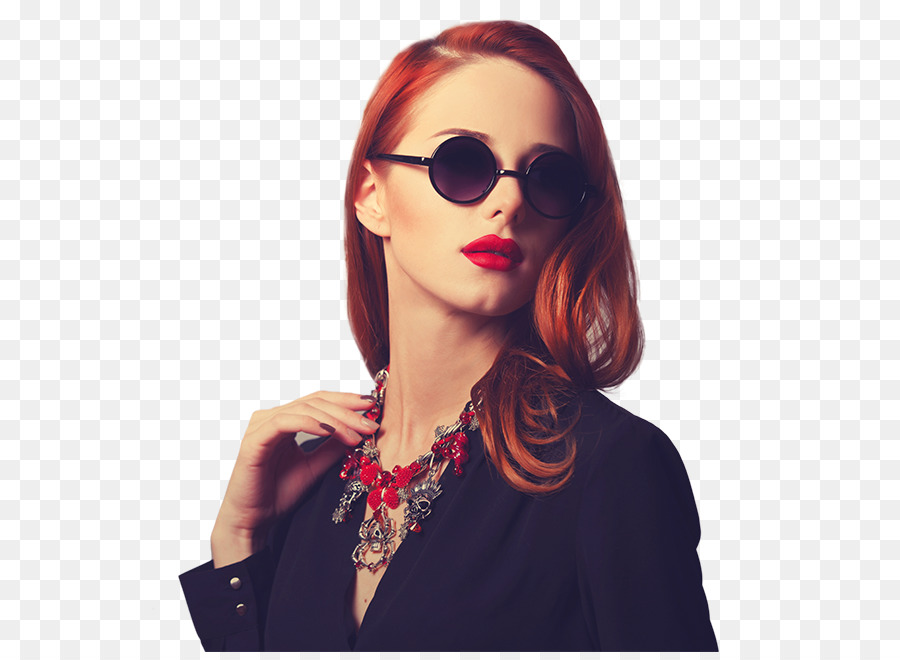 Mujer Con Gafas De Sol，Moda PNG