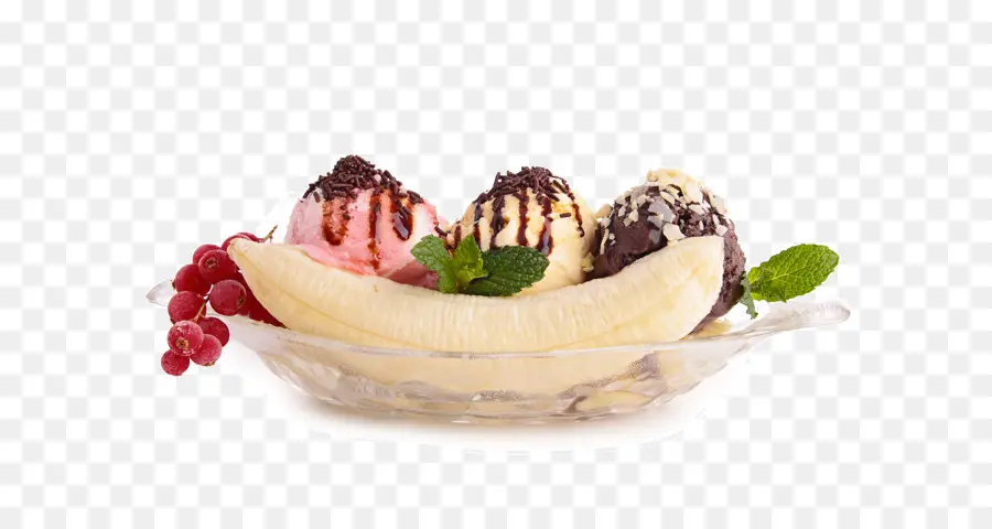 Banana Split，Helado PNG