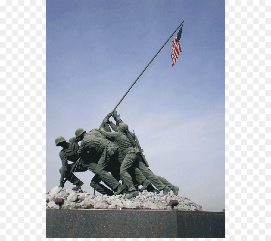 Memorial De La Guerra Del Cuerpo De Marines，Levantando La Bandera En Iwo Jima PNG