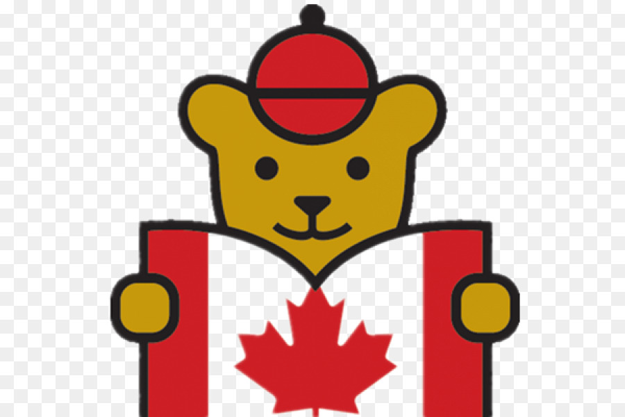 Oso Con Bandera Canadiense，Canadá PNG