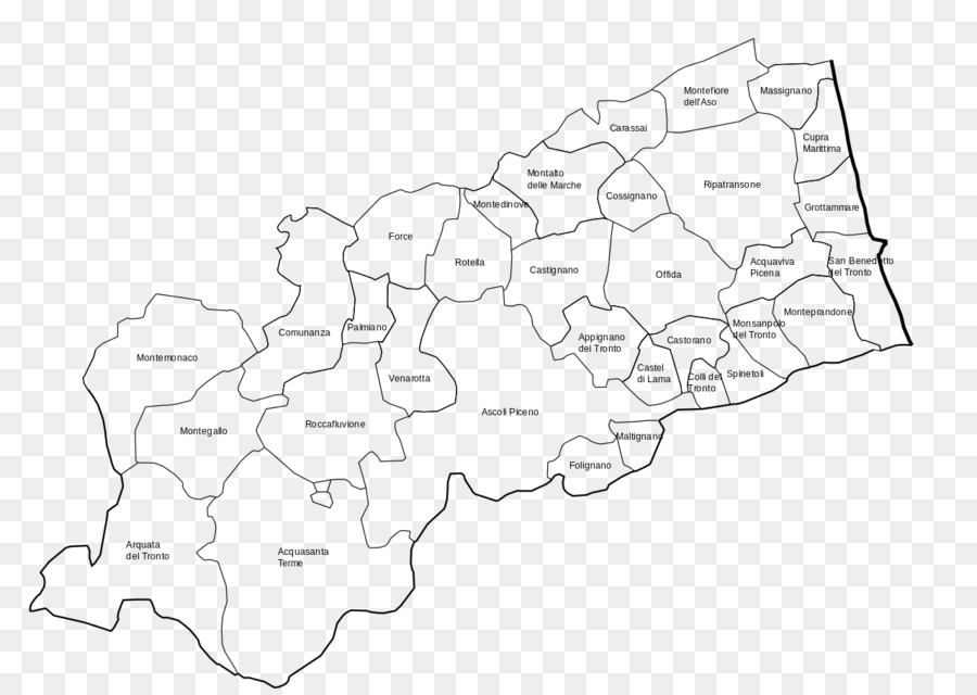 La Provincia De Ascoli Piceno，Mapa PNG