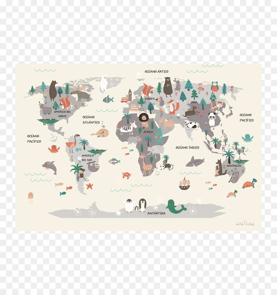 Mapa Mundial，Animales PNG